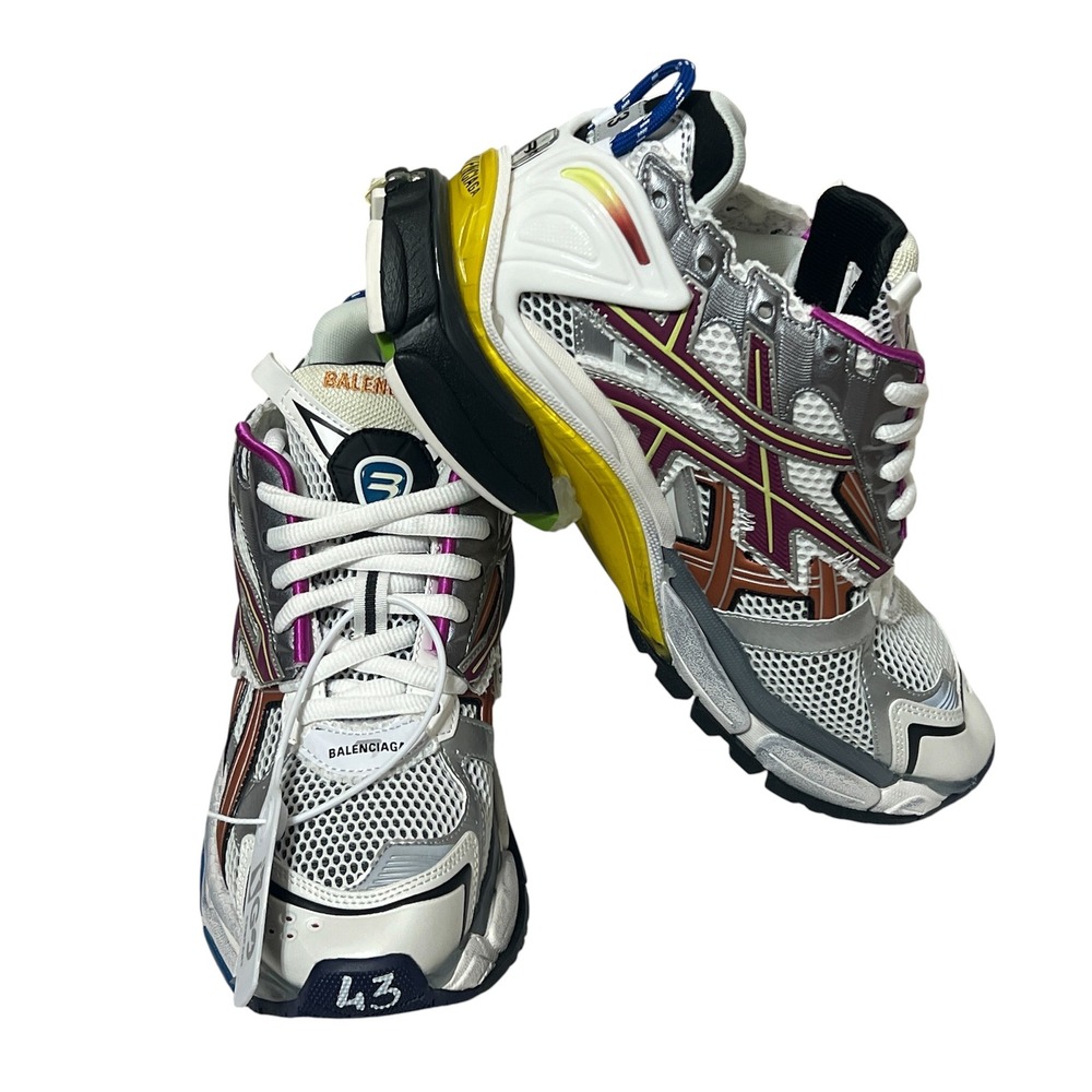 Balenciaga Runner Multi-Color Silver Purple Sneakers 677403 Mens Size 43 US 10 - Picture 9 of 15